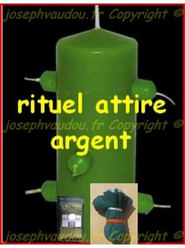 rituel attire argent - bougie 7 mèches 