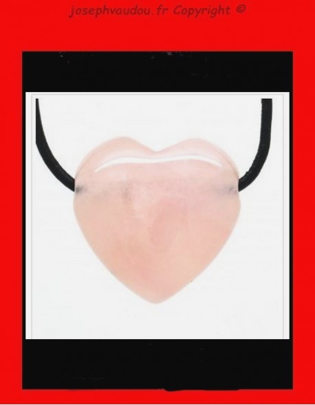 pendentif cœur en quartz rose 
