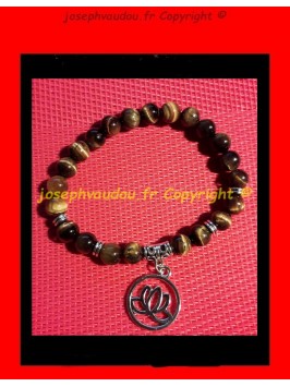 Bracelet oeil de tigre  lotus