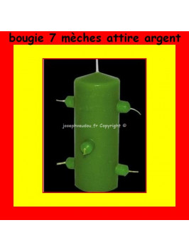 bougie 7mèches -attire  argent 