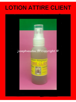 lotion attire client consacrée