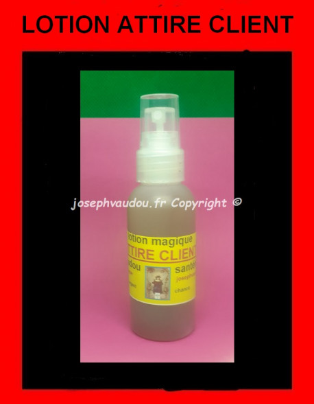 lotion attire client consacrée